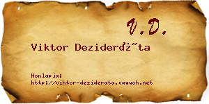 Viktor Dezideráta névjegykártya